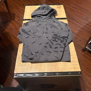 Cat & Jack Charcoal Bat Print Kids Hoodie Set